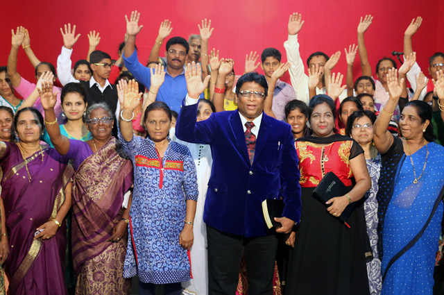 Large crowd flocked to the Night Vigil organised by Grace Ministry at Prayer Center in Mangalore, Karnataka and received Blessing, Healing, Deliverance and transformation here on Nov 04, 2017.